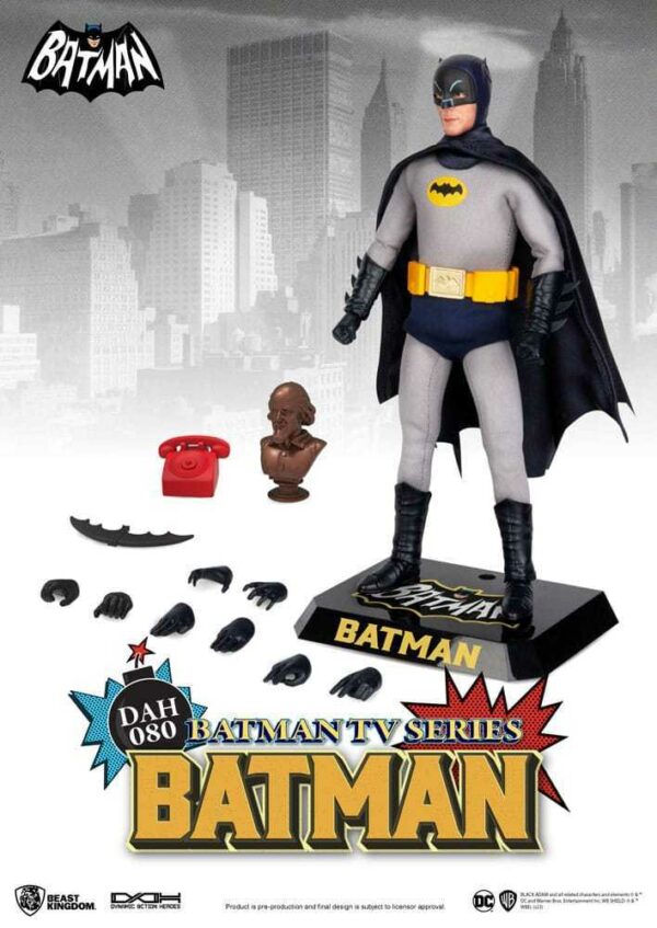 Beast Kingdom Batman 66 TV Series Adam West Dynamic Action Heroes DAH Action Figure - immagine 8