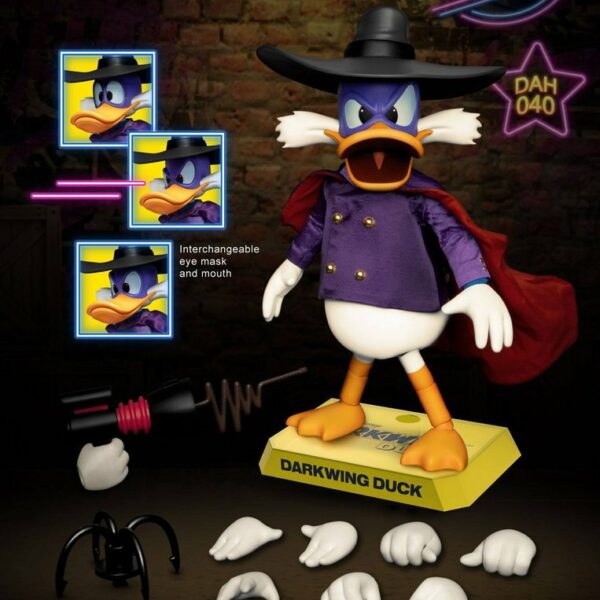 Beast Kingdom Darkwing Duck DAH Dynamic Dark Knight Metal Action Heroes Disney Action Figure - immagine 2
