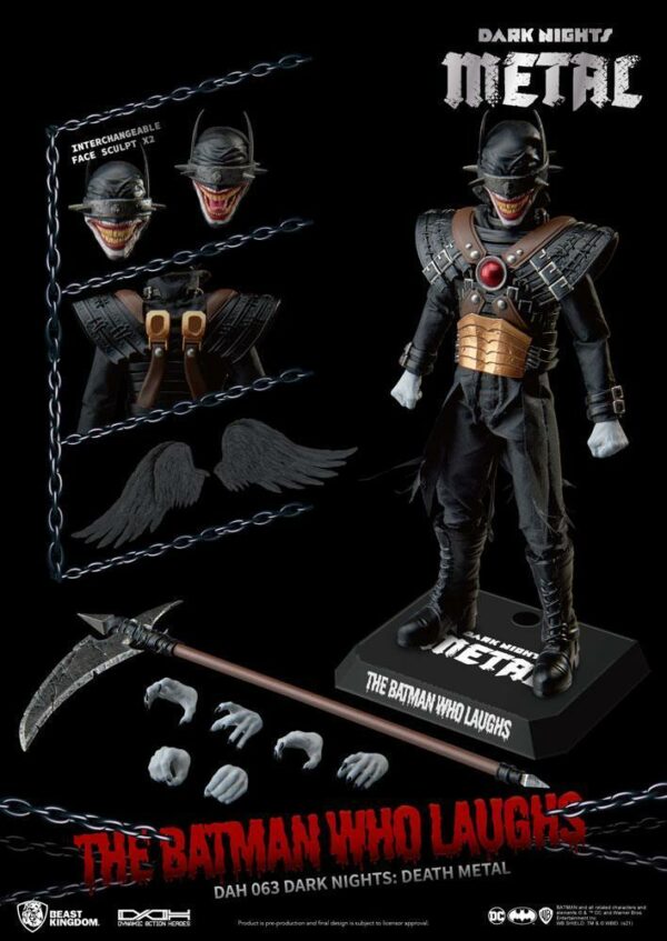 Dc Beast Kingdom Batman Who Laughs DAH Dynamic Dark Knight Metal Action Heroes Action Figure - immagine 5
