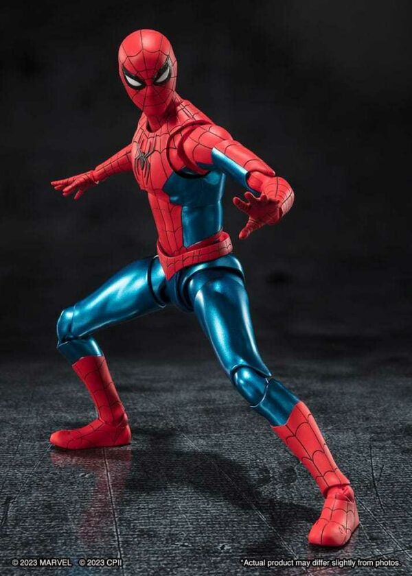 Marvel S.H.Figuarts Spider-man No Way Home Red And Blue Classic Suit Action Figure Bandai - immagine 5