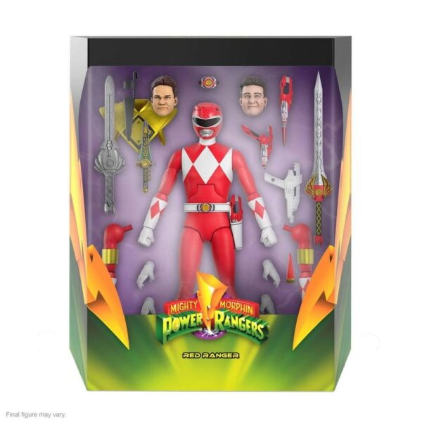 Super7 Mighty Morphin Power Rangers Red Ranger Deluxe Action Figure - immagine 3