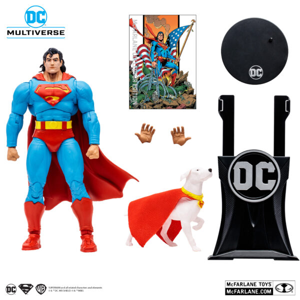 Dc Multiverse McFarlane Toys Superman & Krypto Return Of Superman Collector Action Figure Set - immagine 2