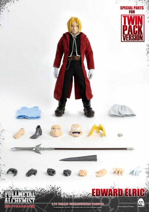 PREORDINE - Fullmetal Alchemist: Brotherhood FigZero 1/6 Alphonse & Edward Elric Twin Pack Threezero Action Figures 30cm - immagine 3
