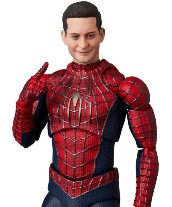 PREORDINE - Medicom MAFEX No.241 Friendly Neighborhood Spider-Man No Way Home Tobey Maguire Definitive Action Figure 17cm - immagine 9