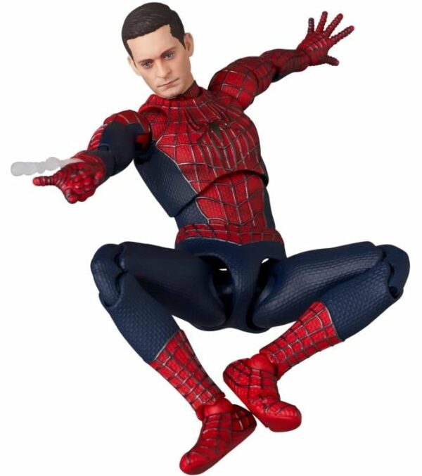 PREORDINE - Medicom MAFEX No.241 Friendly Neighborhood Spider-Man No Way Home Tobey Maguire Definitive Action Figure 17cm - immagine 10