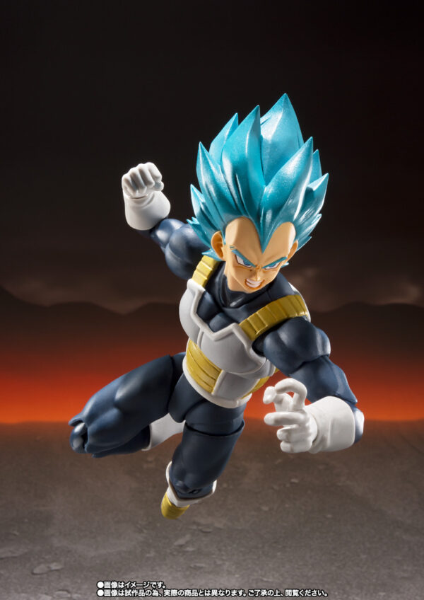 Dragon Ball Super S.H. Figuarts Vegeta Super Saiyan God Blue Red (15th Anniversary Version) Action Figure Bandai - immagine 3