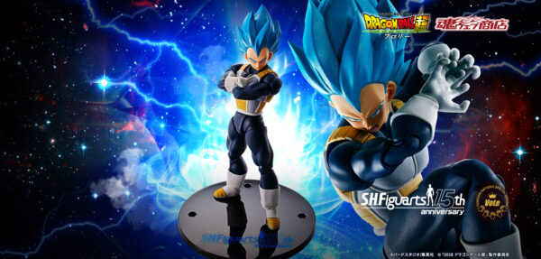 Dragon Ball Super S.H. Figuarts Vegeta Super Saiyan God Blue Red (15th Anniversary Version) Action Figure Bandai