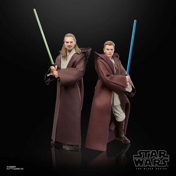 Star Wars Episode I Black Series Action Figure 3-Pack Qui-Gon Jinn, Darth Maul, Obi-Wan Kenobi Exclusive 40th Anniversary Deluxe Edition Hasbro Action Figure 16cm - immagine 10