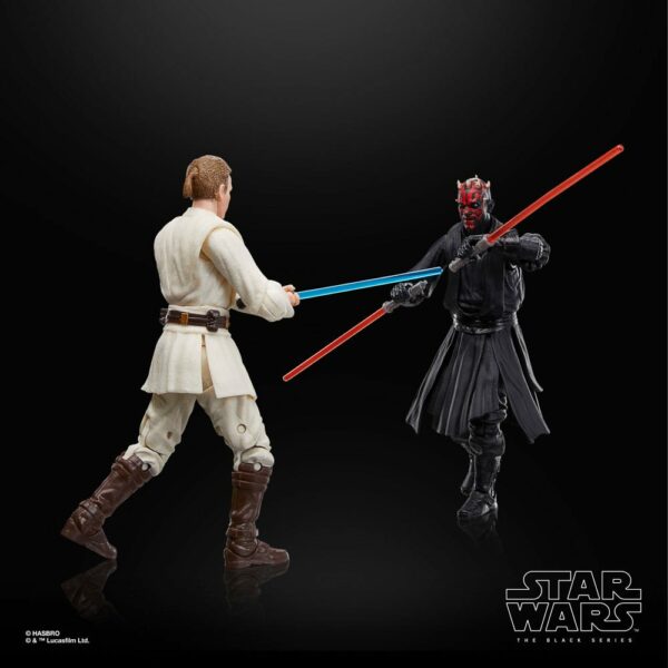 Star Wars Episode I Black Series Action Figure 3-Pack Qui-Gon Jinn, Darth Maul, Obi-Wan Kenobi Exclusive 40th Anniversary Deluxe Edition Hasbro Action Figure 16cm - immagine 3