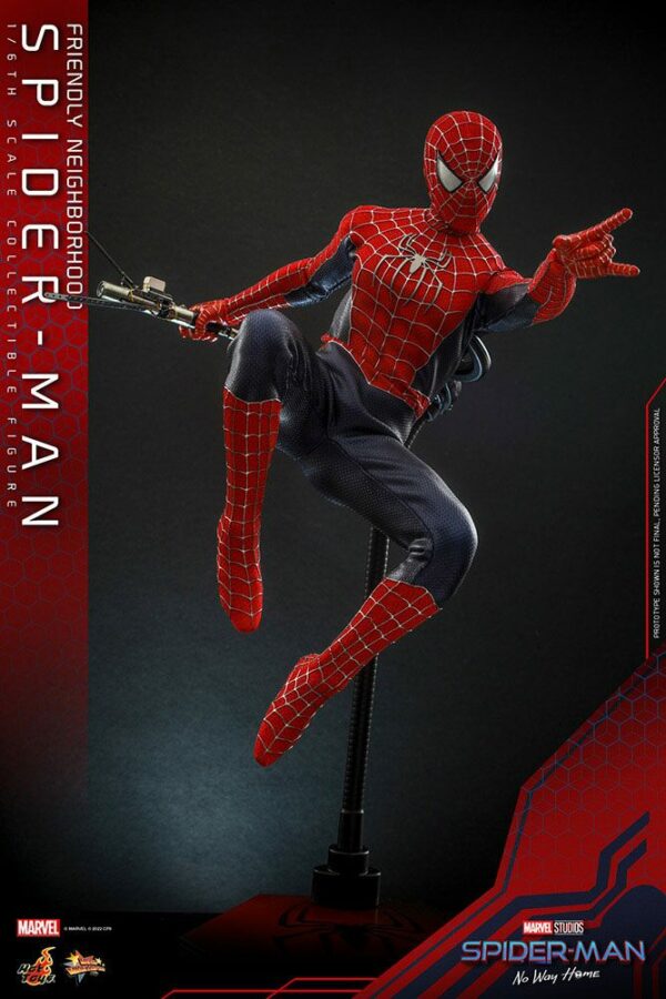 Marvel Hot Toys Friendly Neighborhood Spider-man No Way Home Tobey Maguire MMS661 Seconda Versione Perfetta Action Figure - immagine 3