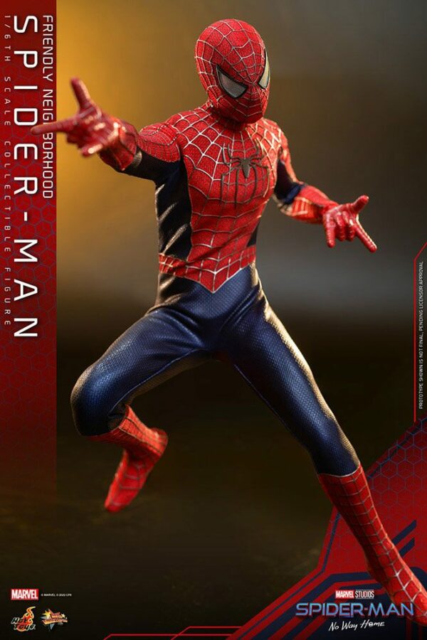 Marvel Hot Toys Friendly Neighborhood Spider-man No Way Home Tobey Maguire MMS661 Seconda Versione Perfetta Action Figure - immagine 4