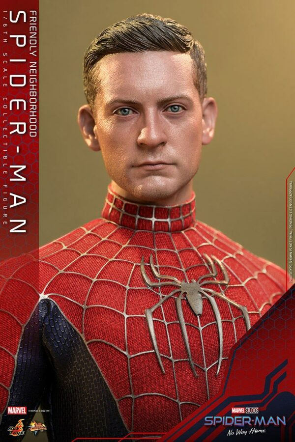 Marvel Hot Toys Friendly Neighborhood Spider-man No Way Home Tobey Maguire MMS661 Seconda Versione Perfetta Action Figure - immagine 7