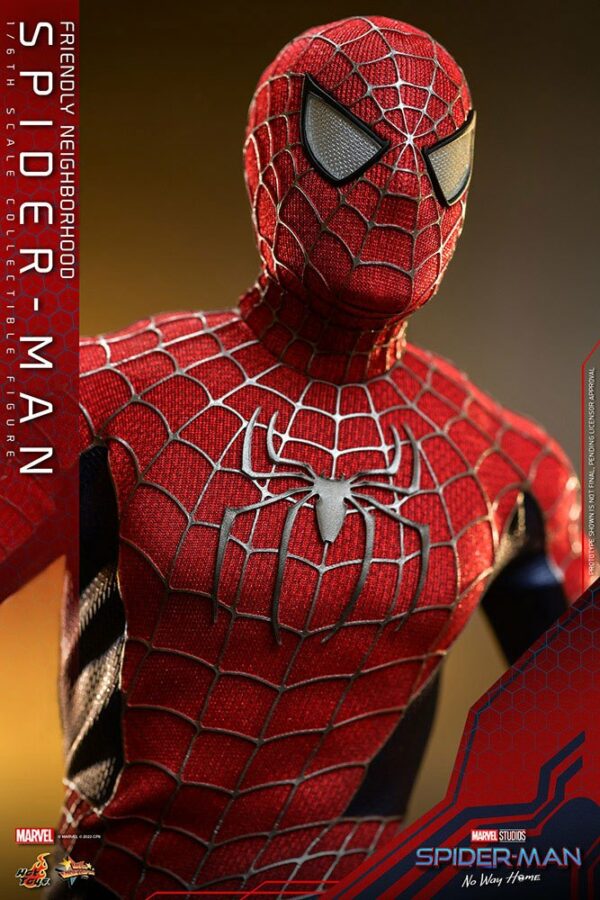 Marvel Hot Toys Friendly Neighborhood Spider-man No Way Home Tobey Maguire MMS661 Seconda Versione Perfetta Action Figure - immagine 11
