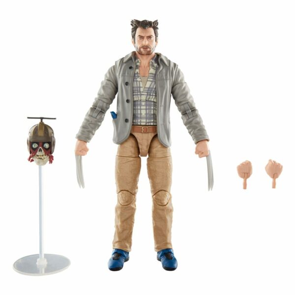 PREORDINE - Marvel Legends Deadpool & Wolverine Hugh Jackman Logan Wolverine Headpool Movie Hasbro Action Figure 16cm - immagine 2