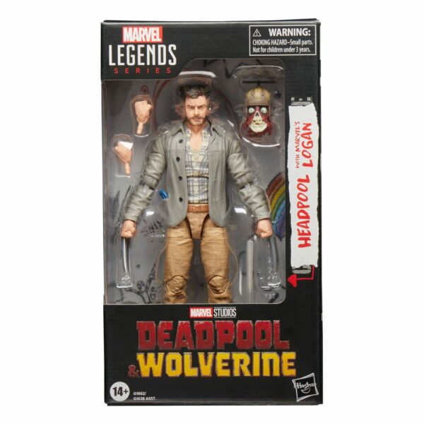 PREORDINE - Marvel Legends Deadpool & Wolverine Hugh Jackman Logan Wolverine Headpool Movie Hasbro Action Figure 16cm