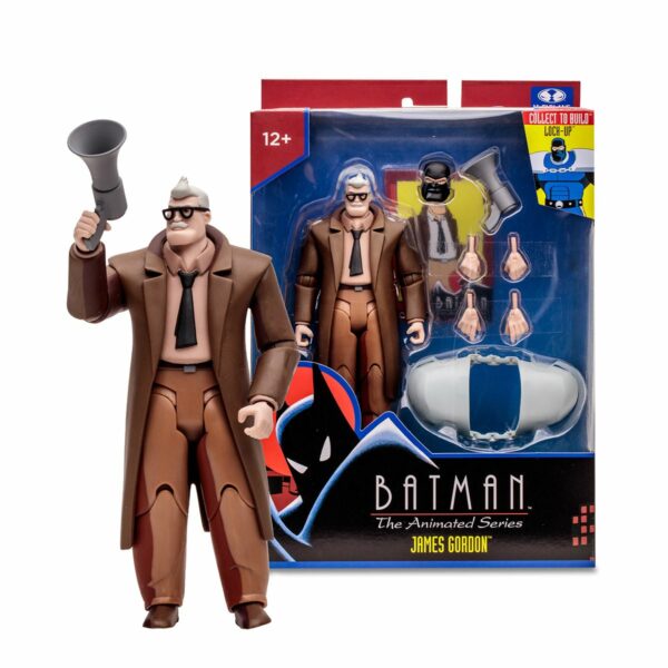 DC Multiverse Mcfarlane Toys Batman The Animated Series Action Figure SET COMPLETO Build A Figure Lock-Up (Gordon, Batman, Joker, Riddler) - immagine 3