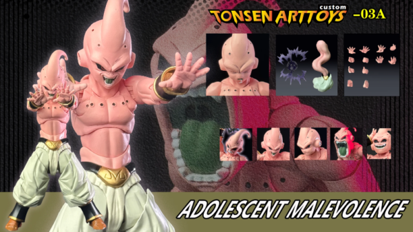 Dragon Ball Z S.H. Figuarts Kid Majin Buu Third Party Action Figure Tonsen Art Toys Adolecent Malevolence 03A - immagine 2