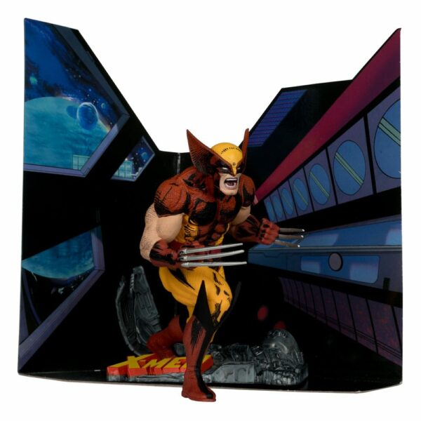 Marvel Mcfarlane Toys X-men Issue #1 Wolverine Classic Costume Brown Yellow Exclusive Edition 1/10 Statue Statua Figure 17cm - immagine 3