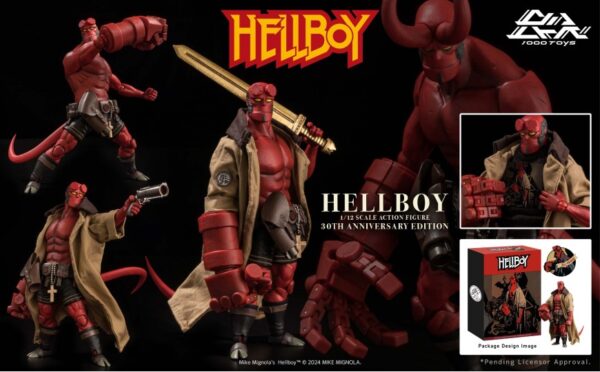 Dark Horse 1000 Toys Hellboy 30th Anniversary Limited Edition Action Figure 1/12 - immagine 2
