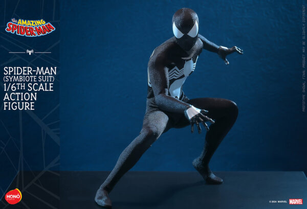 Marvel Hono Studio Hot Toys Black Costume Spider-man Symbiote Venom Action Figure 1/6 28 cm - immagine 10