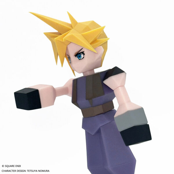 Final Fantasy VII Polygon Vinyl Figure Cloud Strife 15 cm Square Enix Action Figure - immagine 2